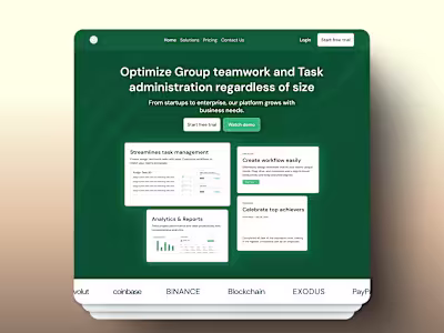 SaaS Design for Task Management & Collaboration platform
