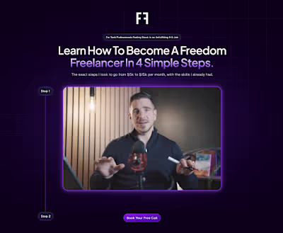 Conversion-Focused Landing Page Design for Freedom Freelancing
