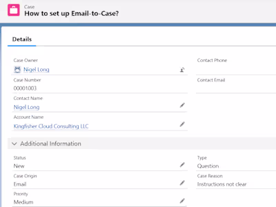 Email-to-Case Automation Process
