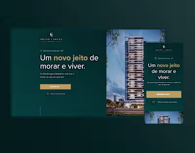 Grand Laguna - landing page UI design