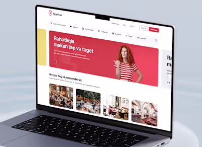 Taget website design