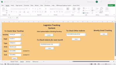 (Excel VBA) Logistics Tracking System