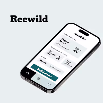 Rewild Sustainability App Design