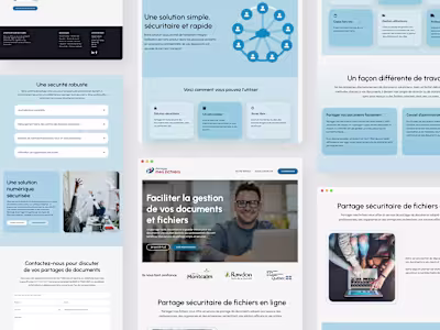 Landing Page Design for Partager mes fichiers
