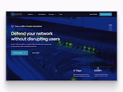 Cybersecurity website hero concept This concept was designed...