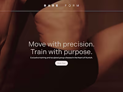 Rare Form Studios | Webflow Development