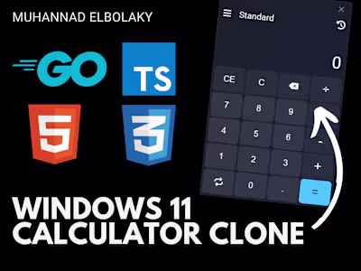 Windows 11 Calculator Clone (Golang & Wails)