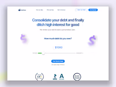 High-Converting Landing Page Design for Debt Management Agencies