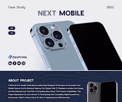 Mobile Landing Page UX/UI Design