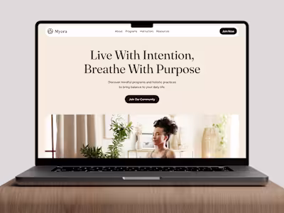 Myora: Yoga & Wellness Website Template