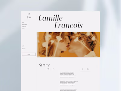 Wedding invitation template / Web design & Framer development