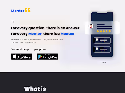 Mentoree-Landing page
