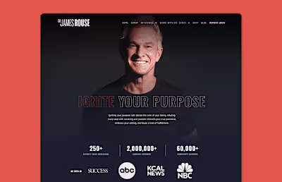 Dr. James Rouse | Branding + Kajabi Website 