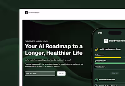 Roadmap Health AI Landing Page Development