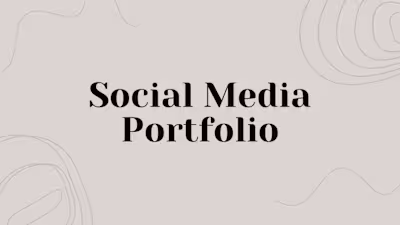 Social Media Portfolio