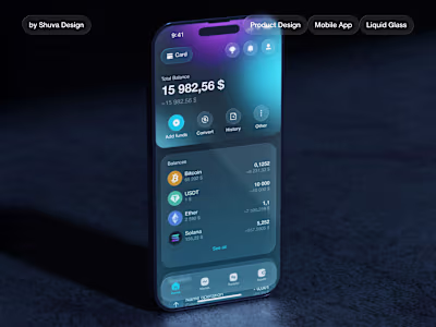 Cardex Wallet |Mobile App |Liquid Glass |UX/UI Design