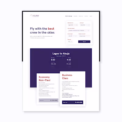 Air Peace Booking Redesign