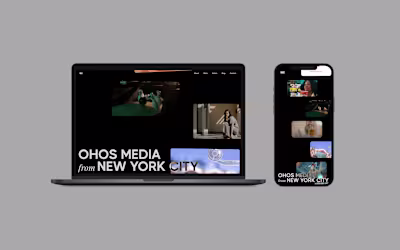 OHOS Media: NYC Media Production Portfolio Website 
