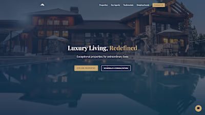 Apex Properties: Luxury Real Estate Platform Concept