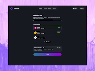Chain Abstraction – Withdrawal Process UI/UX Design