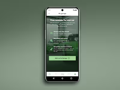 Car Management App — Mobile UI/UX Design