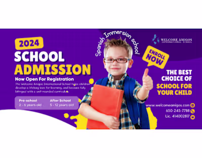 Welcome Amigos school banner