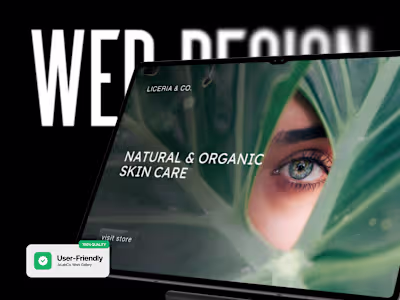 Immersive Landing Page for Liceria & Co.'s Skincare Line