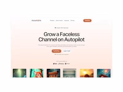 Autoshorts Hero Section Redesign