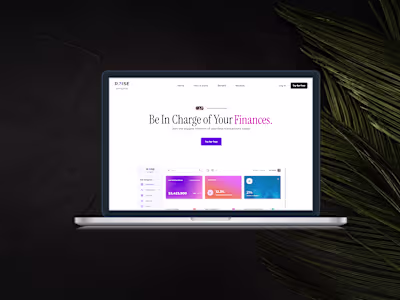 Fintech SaaS Home Page Design for Raise Empire