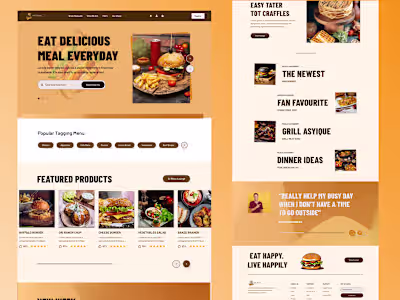 BurgerDlight- Fast Food Web Landing Page Design by Tanzeem Hasn…