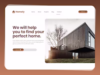 Homely Real Estate website concept