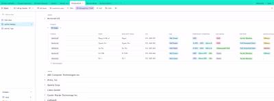 Product Management Airtable