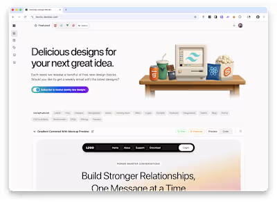 Tailwind CSS Design Blocks Library