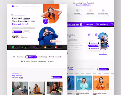 Podcast Website | Podcast Platform | Landing Page | Web on Beha…