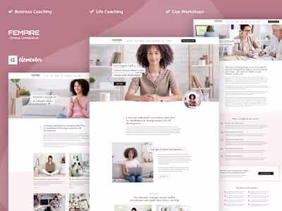 Fempire - Business Coach Elementor Template Kit