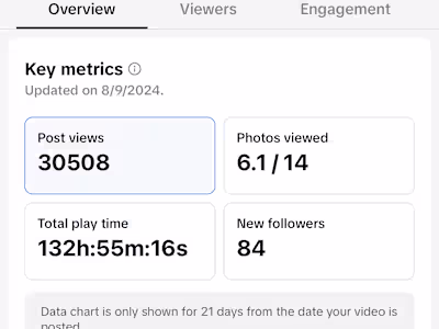 Organic Tiktok Results