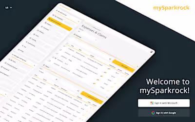 SparkRock UI/UX WebApp