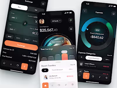 Modern Finance App Interface Design