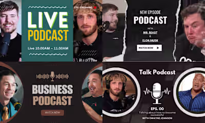 I will design youtube thumbnail, podcast thumbnail