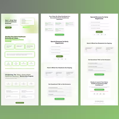 Healthcare SaaS Landing Page Design