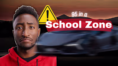 95 in a school zone