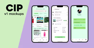 CIP - Figma Mockups for On-Demand Beverage App Sharing some ...