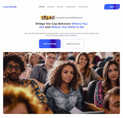Learning Platform Hero Exploration