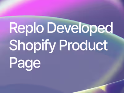 Replo Developed Shopify Product Page