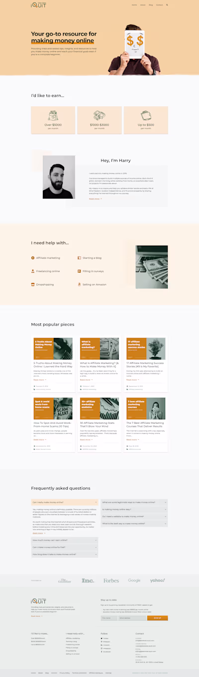 Blog for Dear Boss I Quit