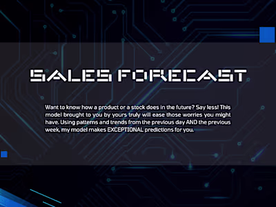 Sales Forecasting