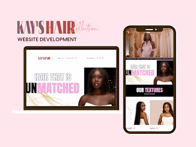 Kay's Hair Kollection Website Development