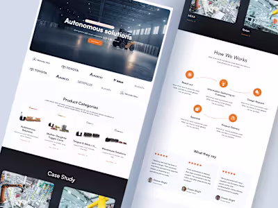 Industrial website UI UX Design