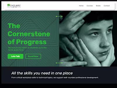 UI/UX Design for an educational institution