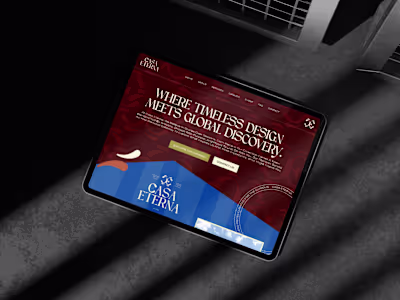 CASA ETERNA Website Design